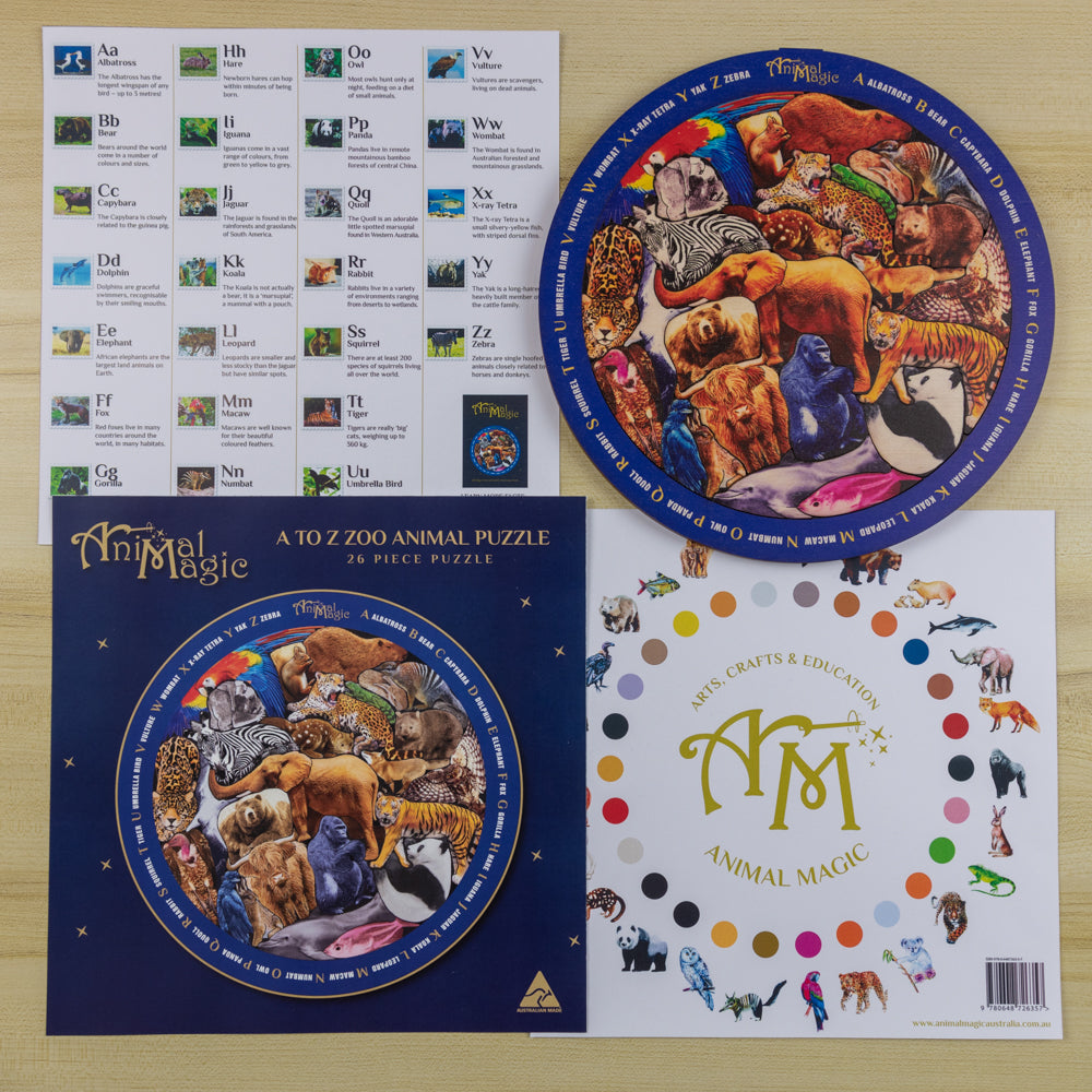 Animal Magic A to Z Alphabet Puzzles - Wildlife