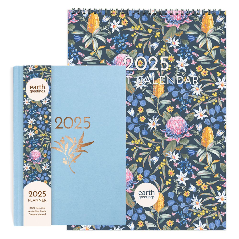 Earth Greetings 2025 Planner + Calendar Bundle