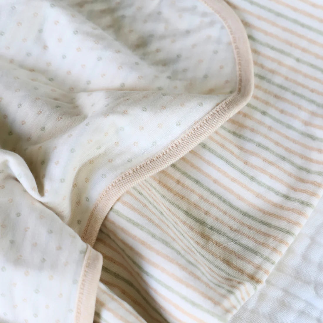 Fibre For Good Cotton Blanket - Stripes & Dots