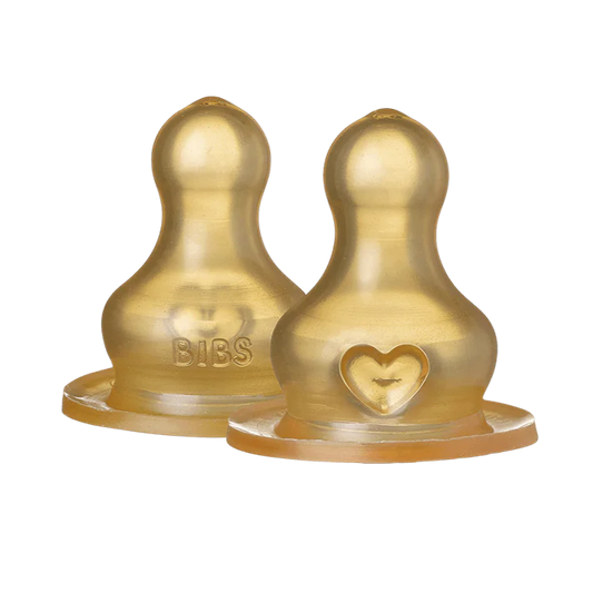 Bibs Baby Bottle Replacement Nipple 2 Pack Latex