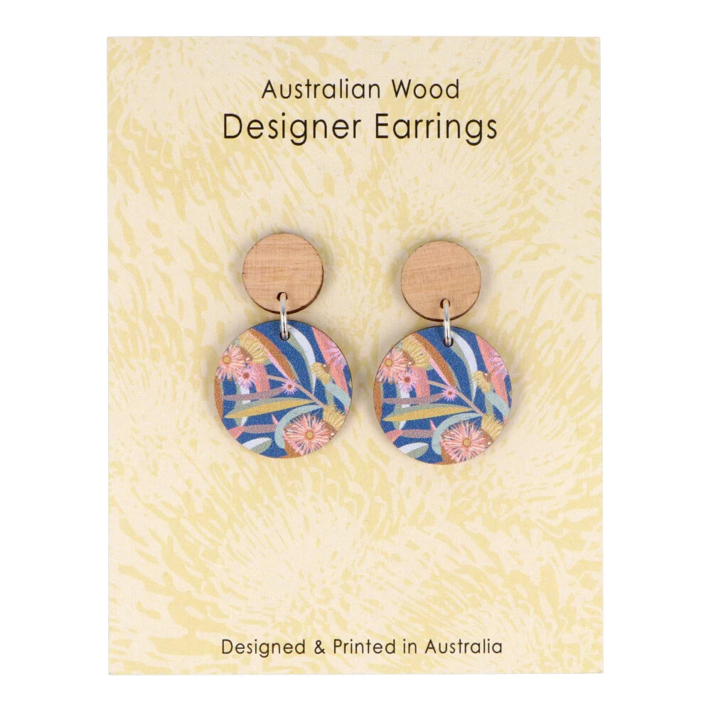 Aero Images Wooden Earrings - Modern Aus Floral