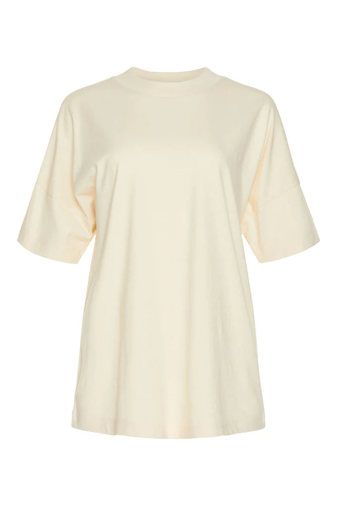 Organic Cotton Drop Shoulder Tee - Natural/Raw