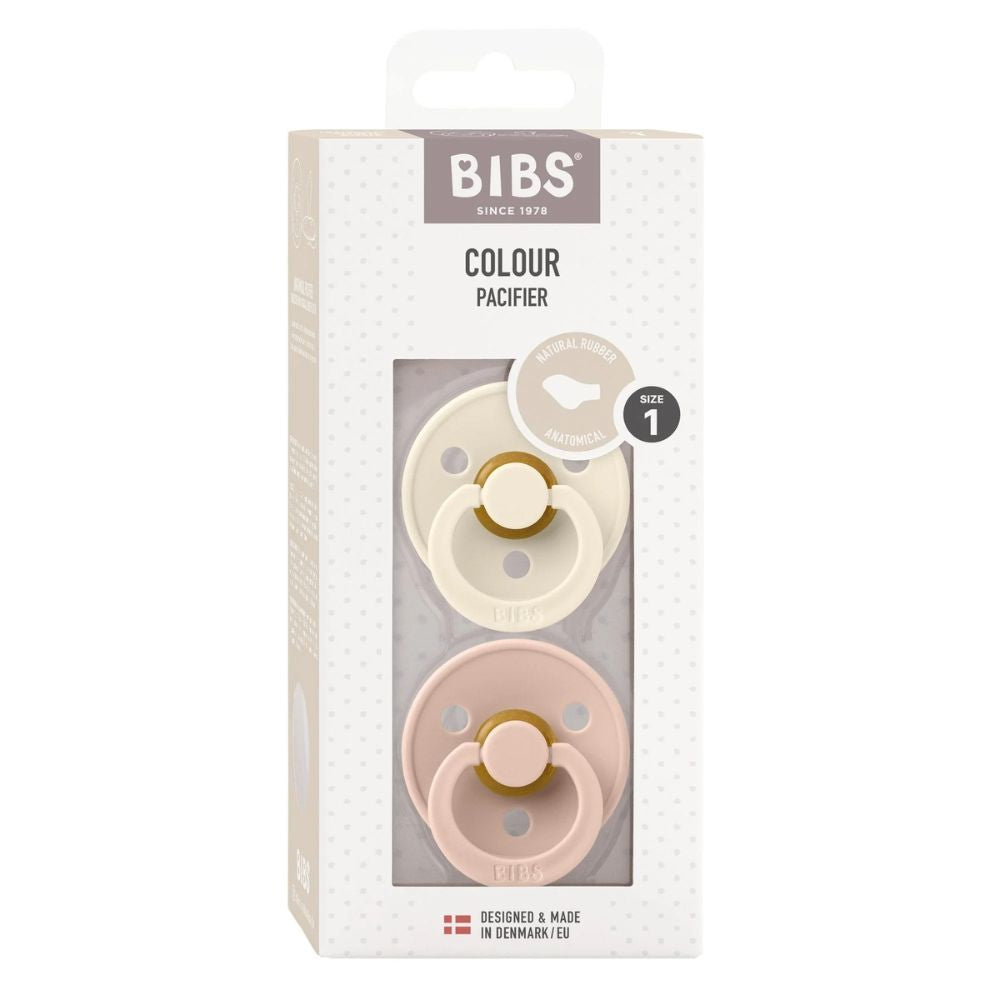 Bibs Anatomical Colour Pacifier - Ivory/Blush