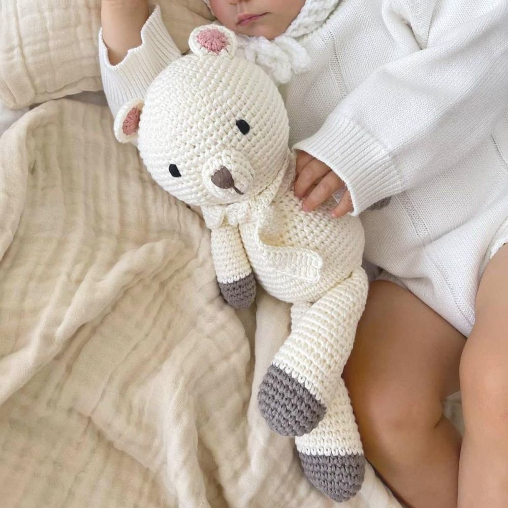 BobiCraft Crochet Plush - Cream Bear