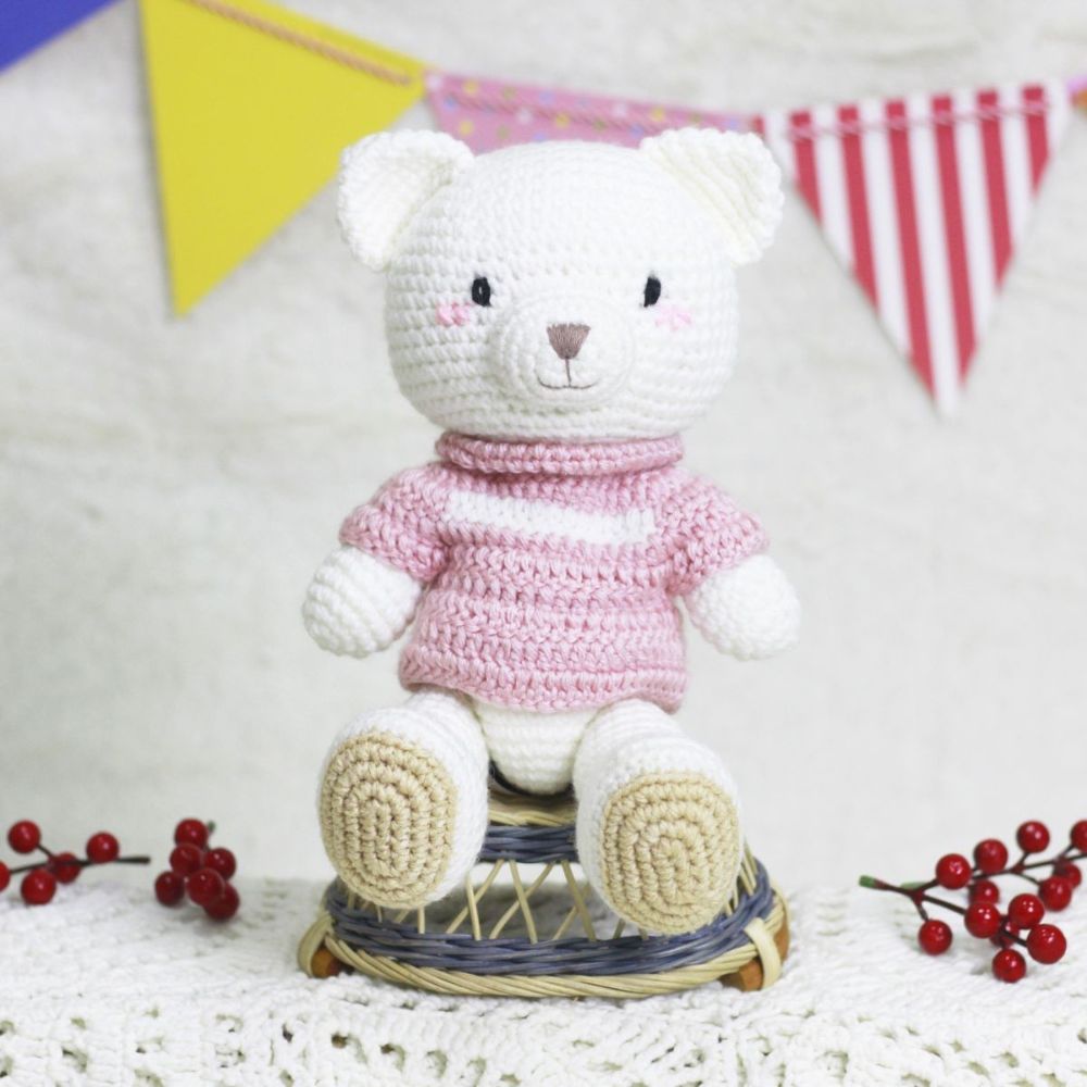 BobiCraft Crochet Plush - Lizzie Bear Large