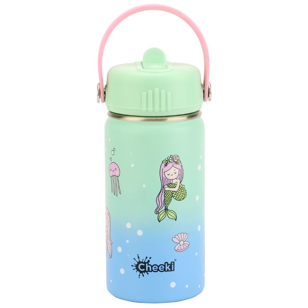 Cheeki Insulated Little Adventurer Kids Water Bottles 400ml - Mermaid