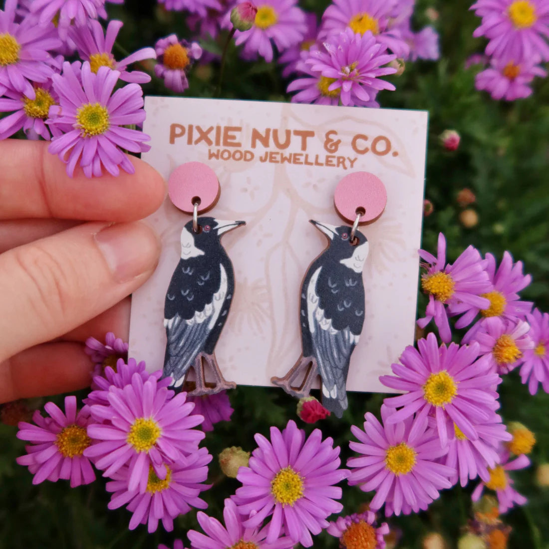 Pixie Nut and Co Magpie Earrings