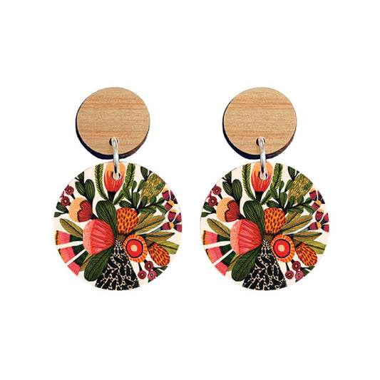 Aero Designer Earrings - Banksias In A Vase