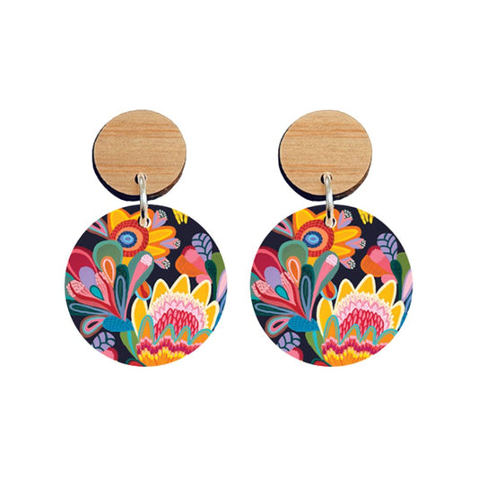 Aero Designer Earrings - Fantasy Flora