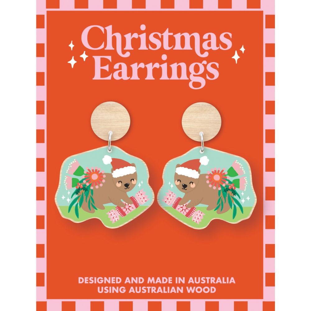 Aero Christmas Earrings - Wombat