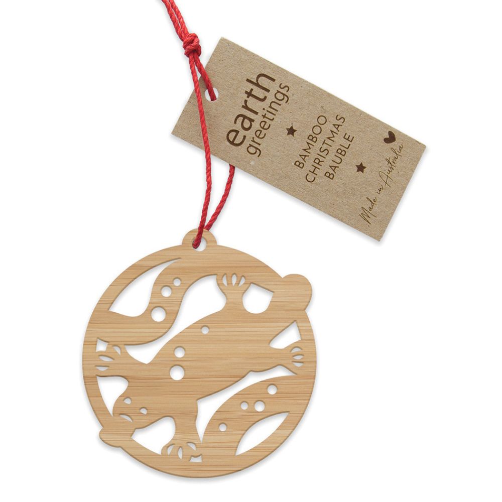 Earth Greetings Bamboo Bauble - Paddling Platypus