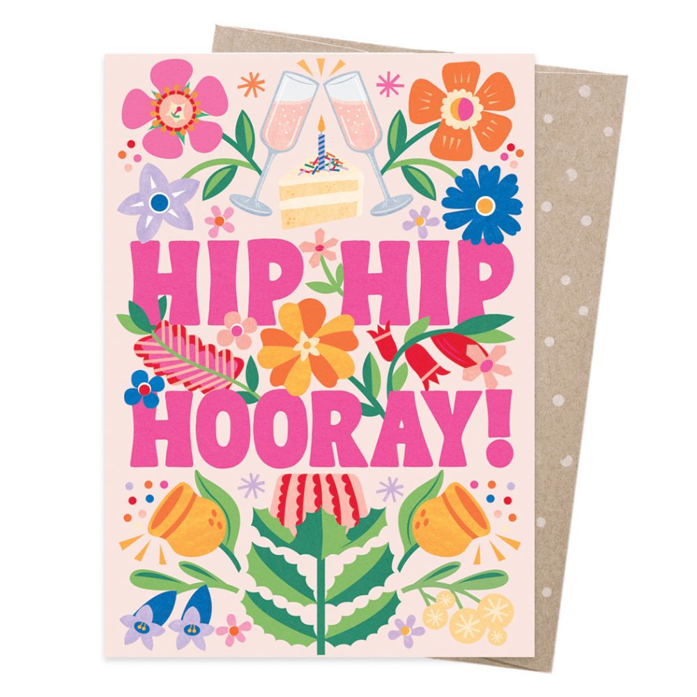 Earth Greetings Card - Hip Hip Hooray!