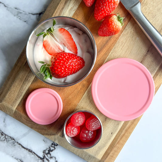 EcoCocoon Snack Pots Set of 2 - Pink Rose