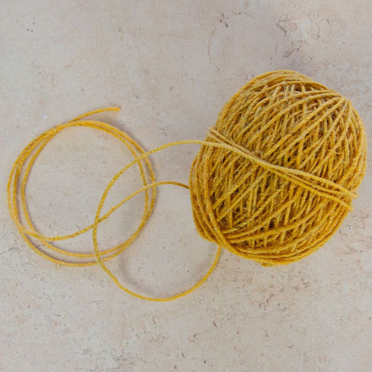 Fair Trade Handspun Hemp Twine 50m - Sunshine Yellow