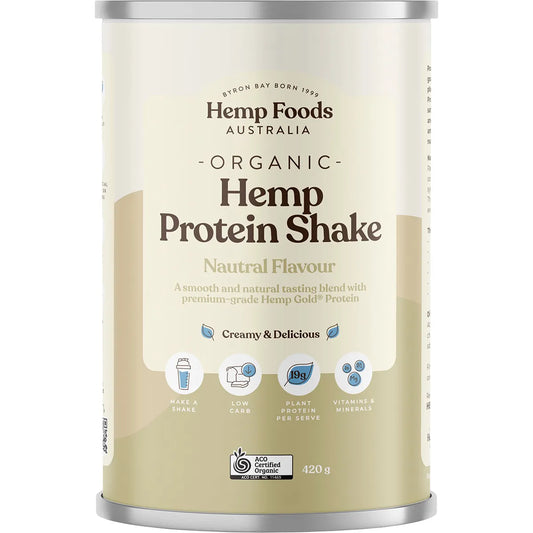 Hemp Foods Australia Organic Hemp Protein Shake - Natural 420g