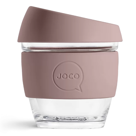 JOCO Small Glass Coffee Cup 235ml 8oz - Dune Taupe