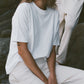 Organic Cotton Drop Shoulder Tee - White