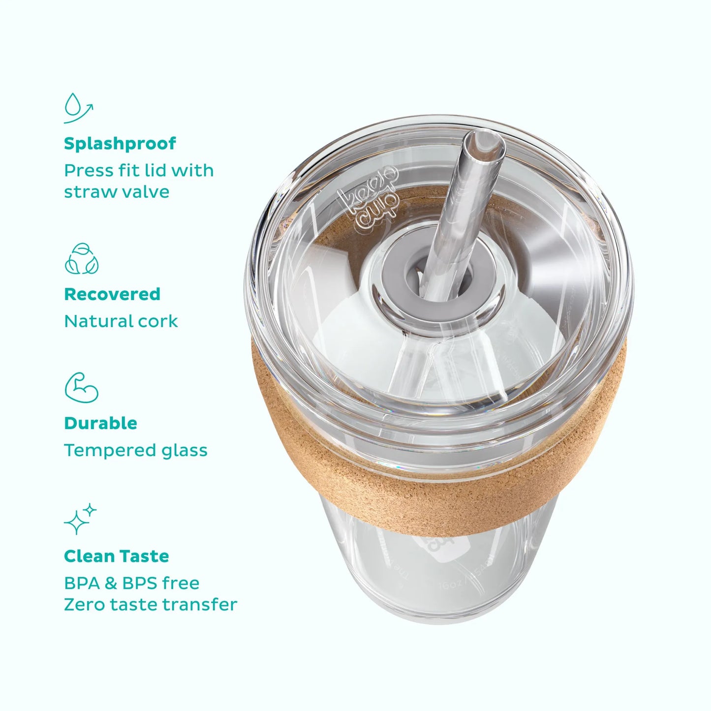 KeepCup Glass Cork Cold Cup