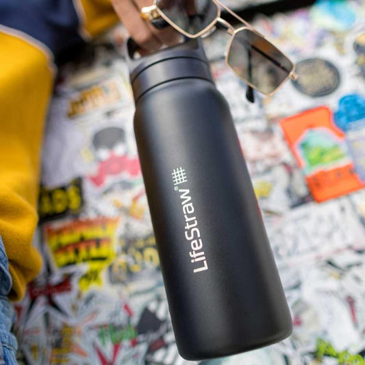 LifeStraw Go 2.0 Stainless Steel Water Filter Bottle 1 Litre