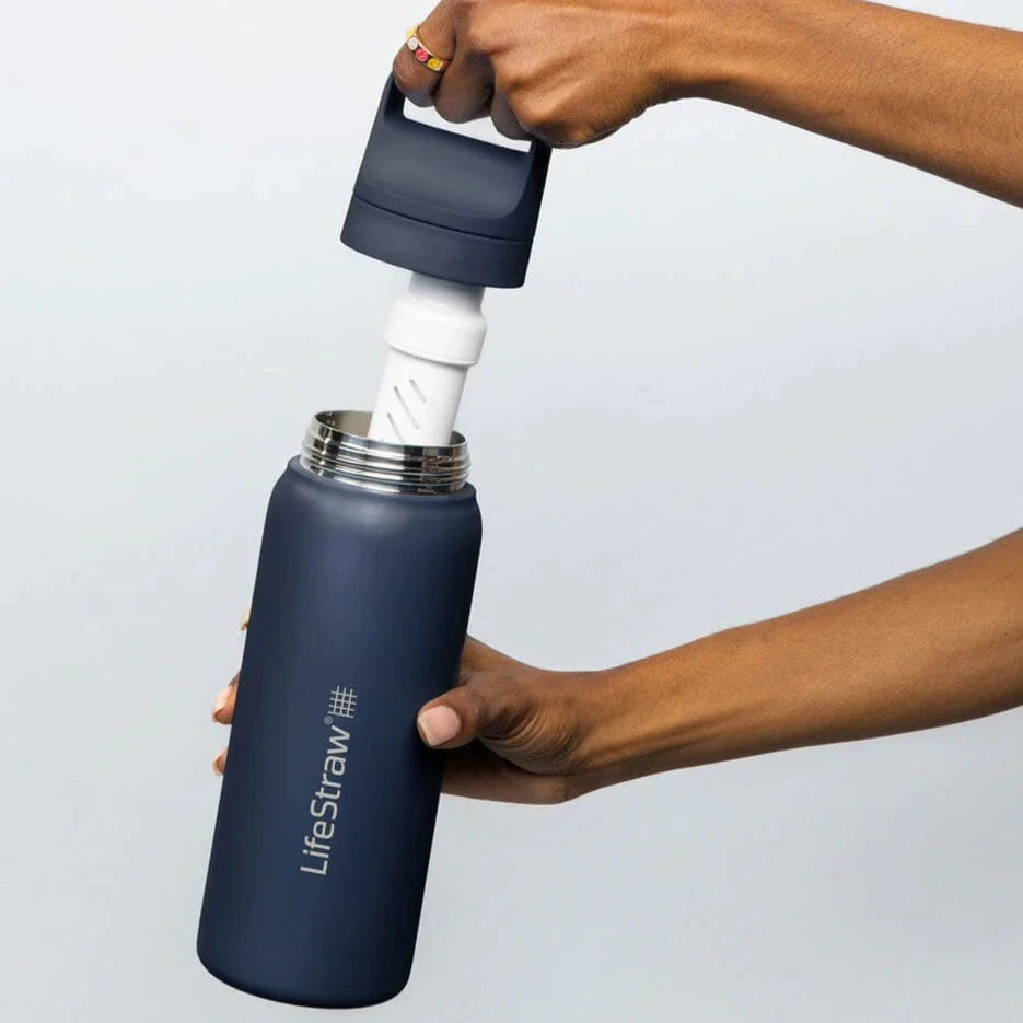 LifeStraw Go 2.0 Stainless Steel Water Filter Bottle 1 Litre