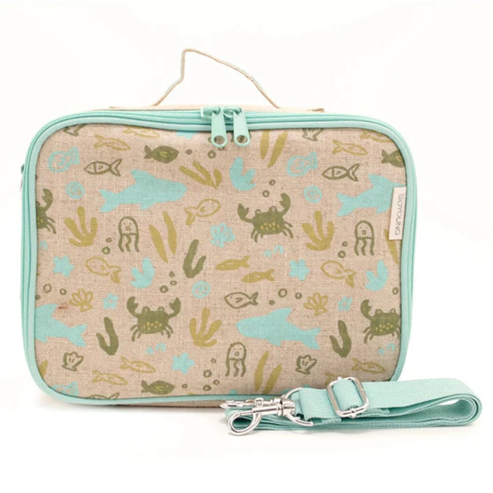 SoYoung Raw Linen Insulated Lunch Box