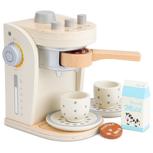 New Classic Toys Wooden Coffee Machine - White