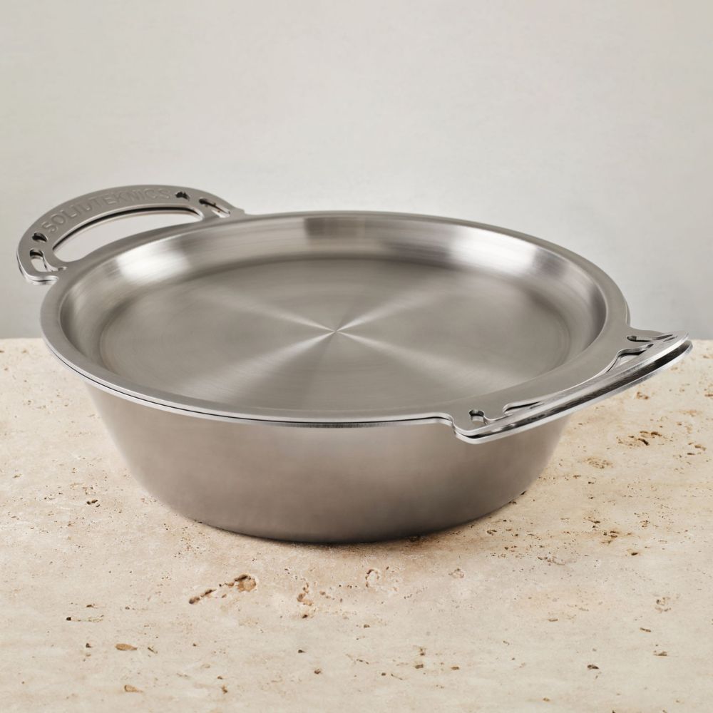 Solidteknics Nöni Stainless Steel 6L Rondeau + 33cm Skillet Lid Set (Dutch Oven)