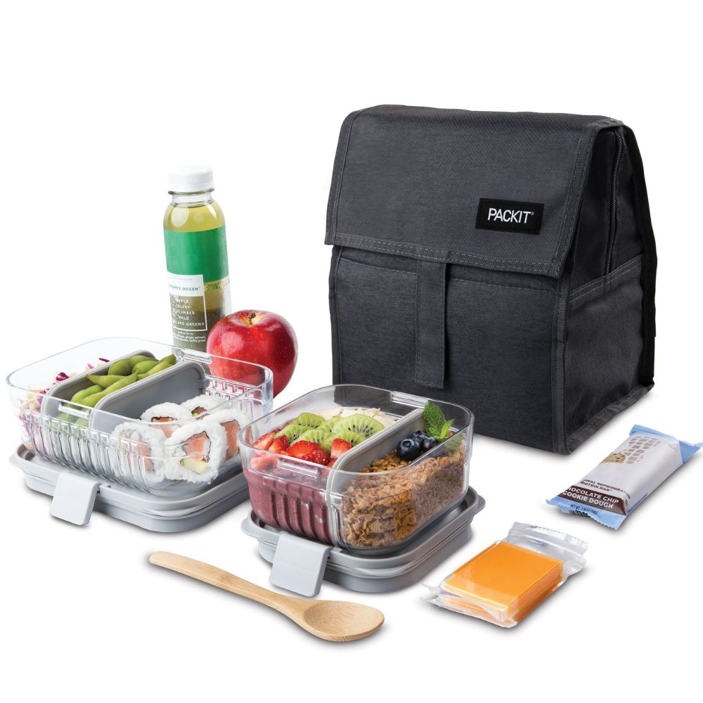 PackIt Freezable Insulated Lunch Bag - City Charcoal