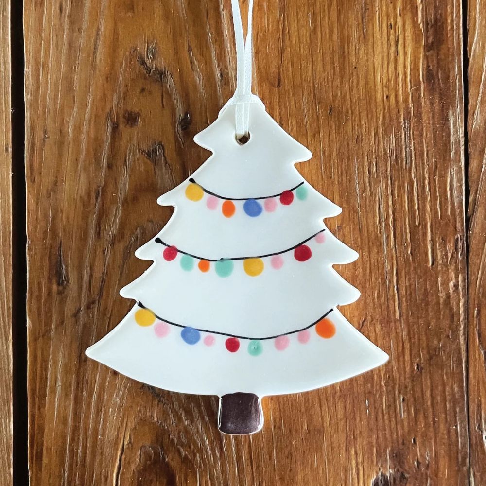 Paper Boat Press Ceramic Christmas Decoration - Tree Party Light