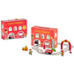 Petit Collage Firehouse Wind Up and Go Playset Red