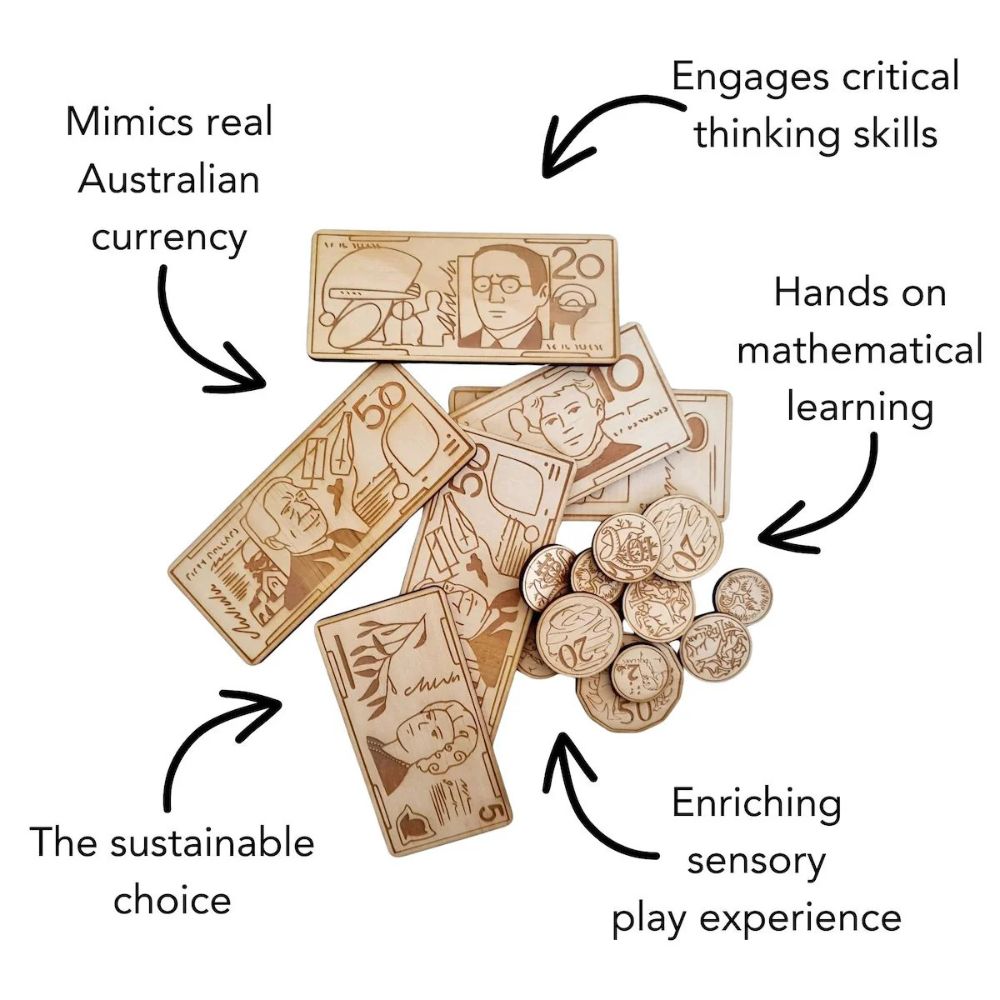 Bandicute Wooden Australian Play Money - Mini Bundle