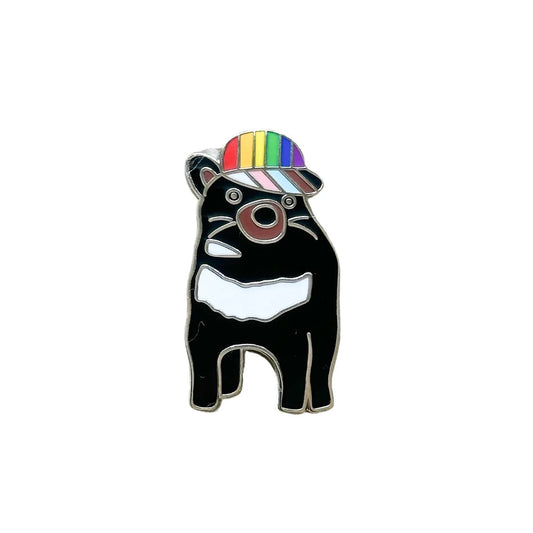 Red Parka Pin - Pride Tasmanian Devil