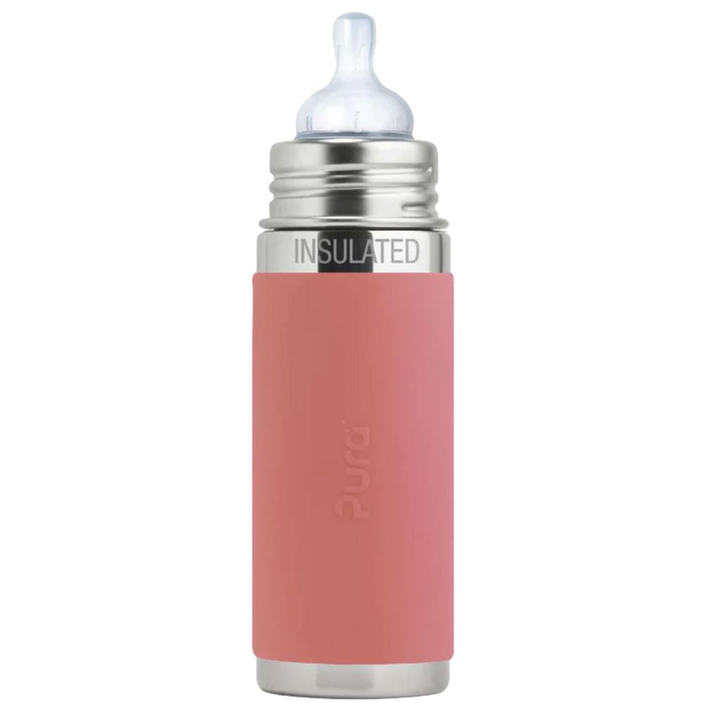 Pura Kiki Insulated Infant Bottle 260ml - Rose