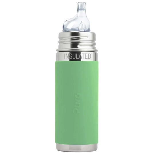 Pura Kiki Insulated Sippy Bottle 260ml - Moss