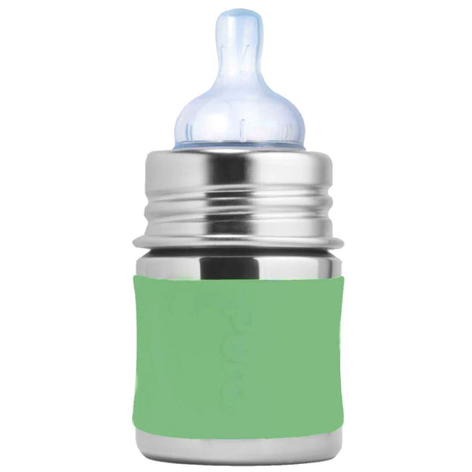 Pura Kiki Stainless Steel Infant Bottle 150ml - Moss