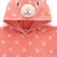 Purebaby Organic Cotton Terry Hooded Towel - Coral Spot