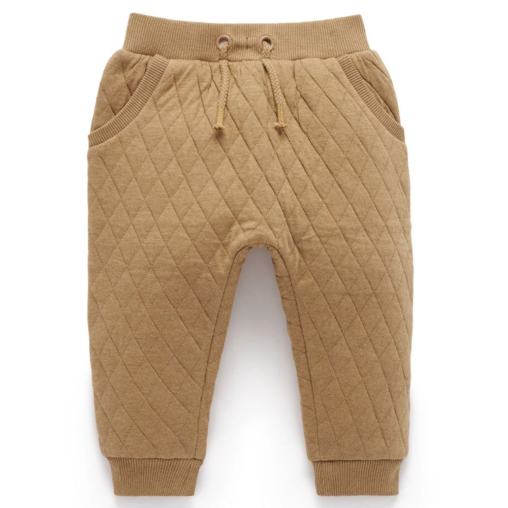 Purebaby Quilted Track Pant - Barn Melange