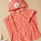 Purebaby Organic Cotton Terry Hooded Towel - Coral Spot