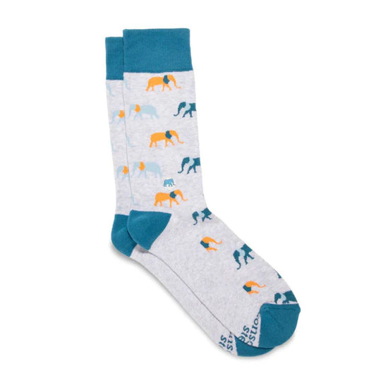 Conscious Step Socks That Protect Elephants (Grey)