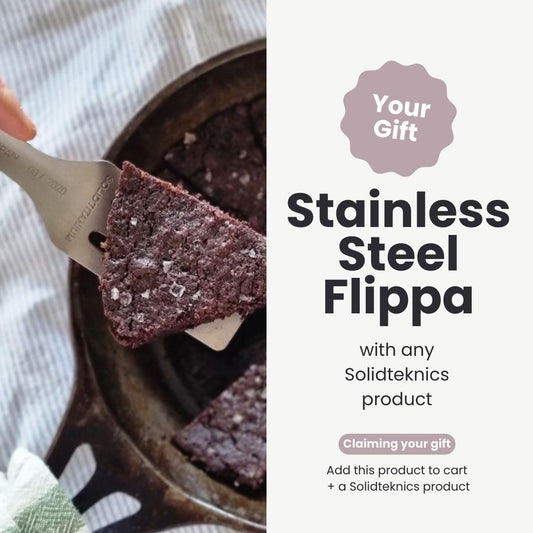 GIFT Stainless Steel Flippa with any Solidteknics purchase. (Add this product to cart)