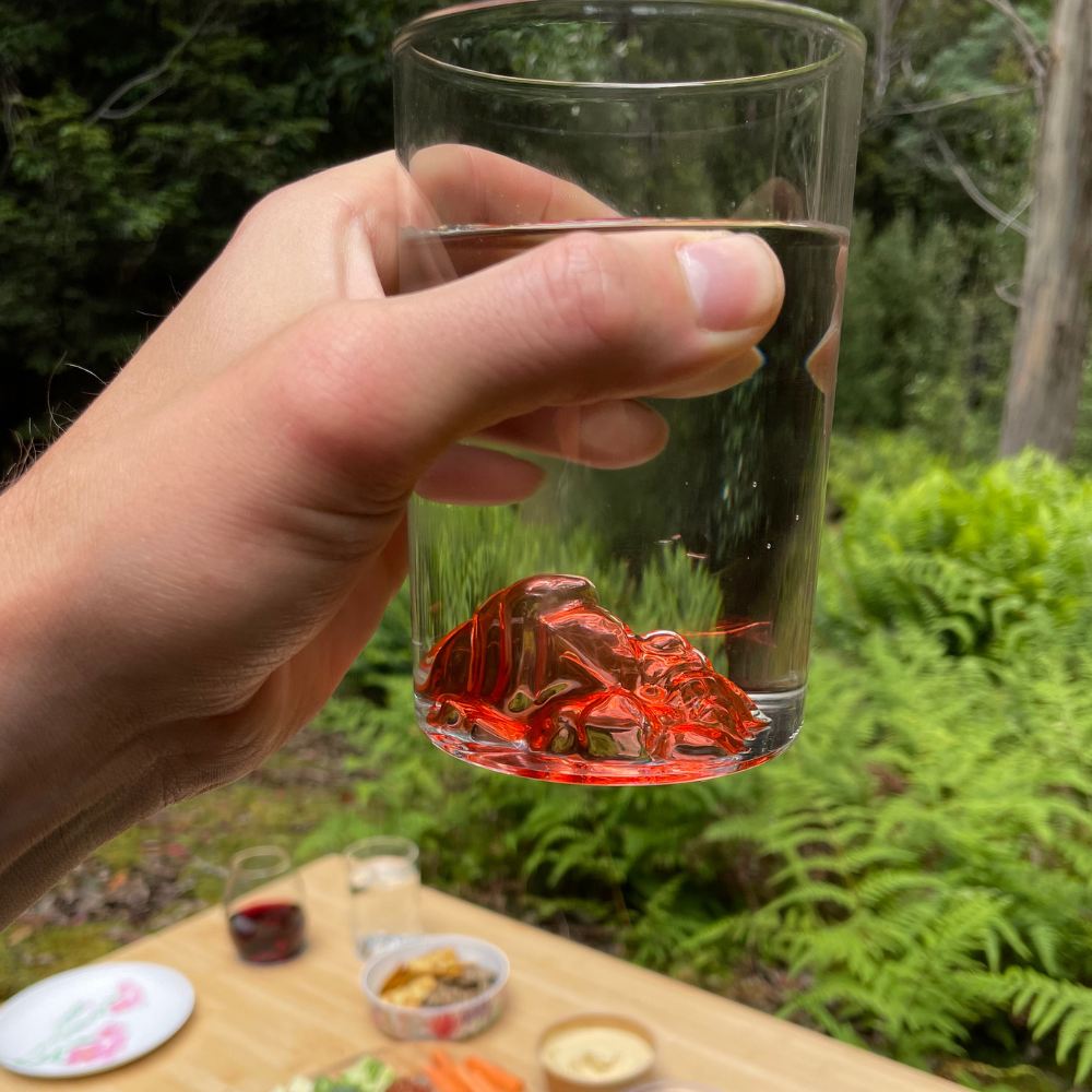 Uprising Glassware Single Tallboy Glass + Coaster Set  - Larapuna 'Bay of Fires'