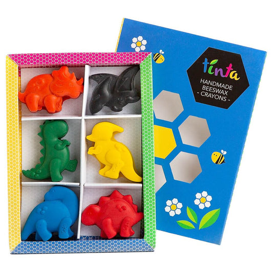 Tinta Crayons Dino Mountain Beeswax Crayons 6 pack