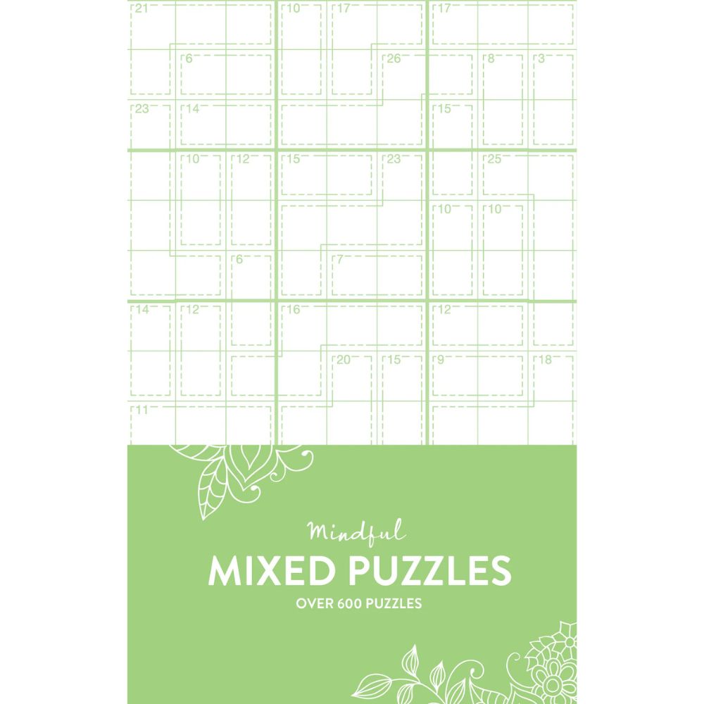 Mindful 600 Puzzles Mixed Puzzles - Pastel Green