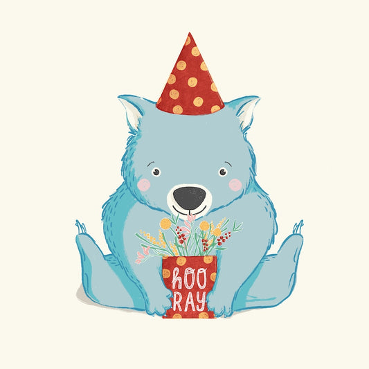 Aero Greeting Card - Hooray Wombat