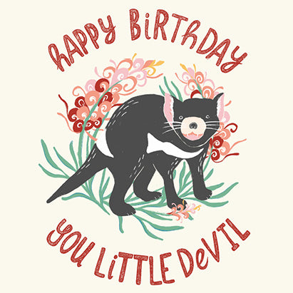 Aero Greeting Card - Birthday Devil