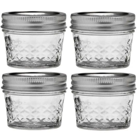 Ball Mason Jar Quilted 130ml 4oz Regular Mouth - Set of 4