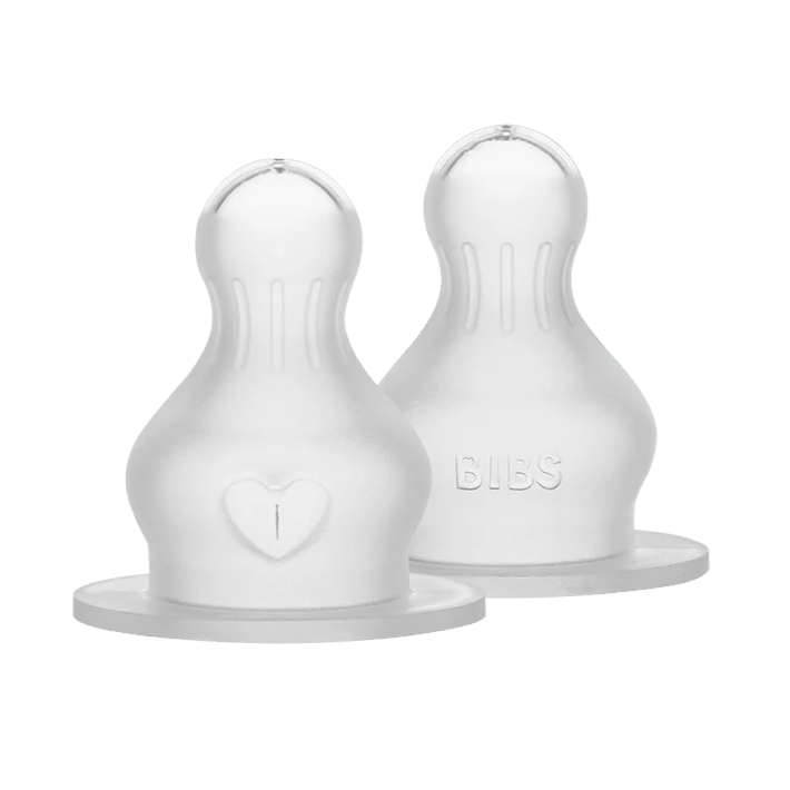 Bibs Baby Bottle Replacement Nipple 2 Pack Silicone