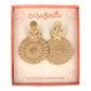 Casa Bonita Handwoven Gold Plated Iraca Palm Flower Earrings