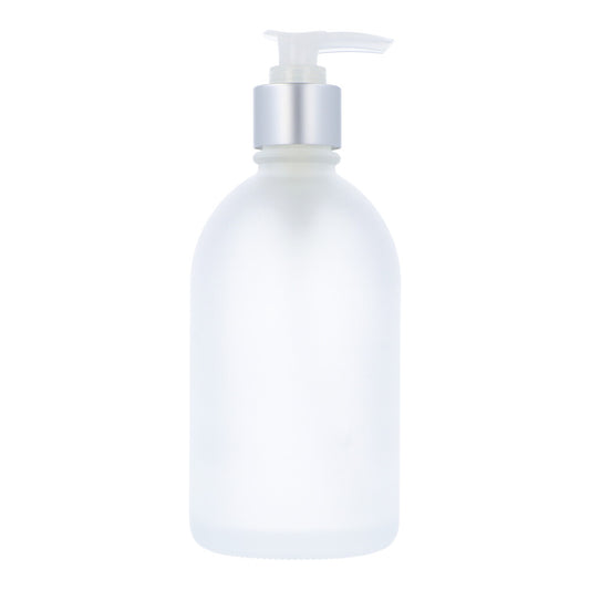 Frosted Glass Bottle with Lotion Pump 250ml