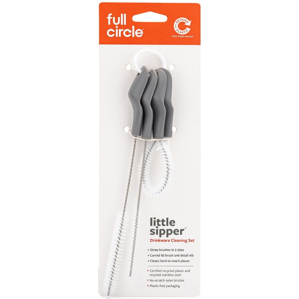 Full Circle Little Sipper Bottle Cleaning Set - White